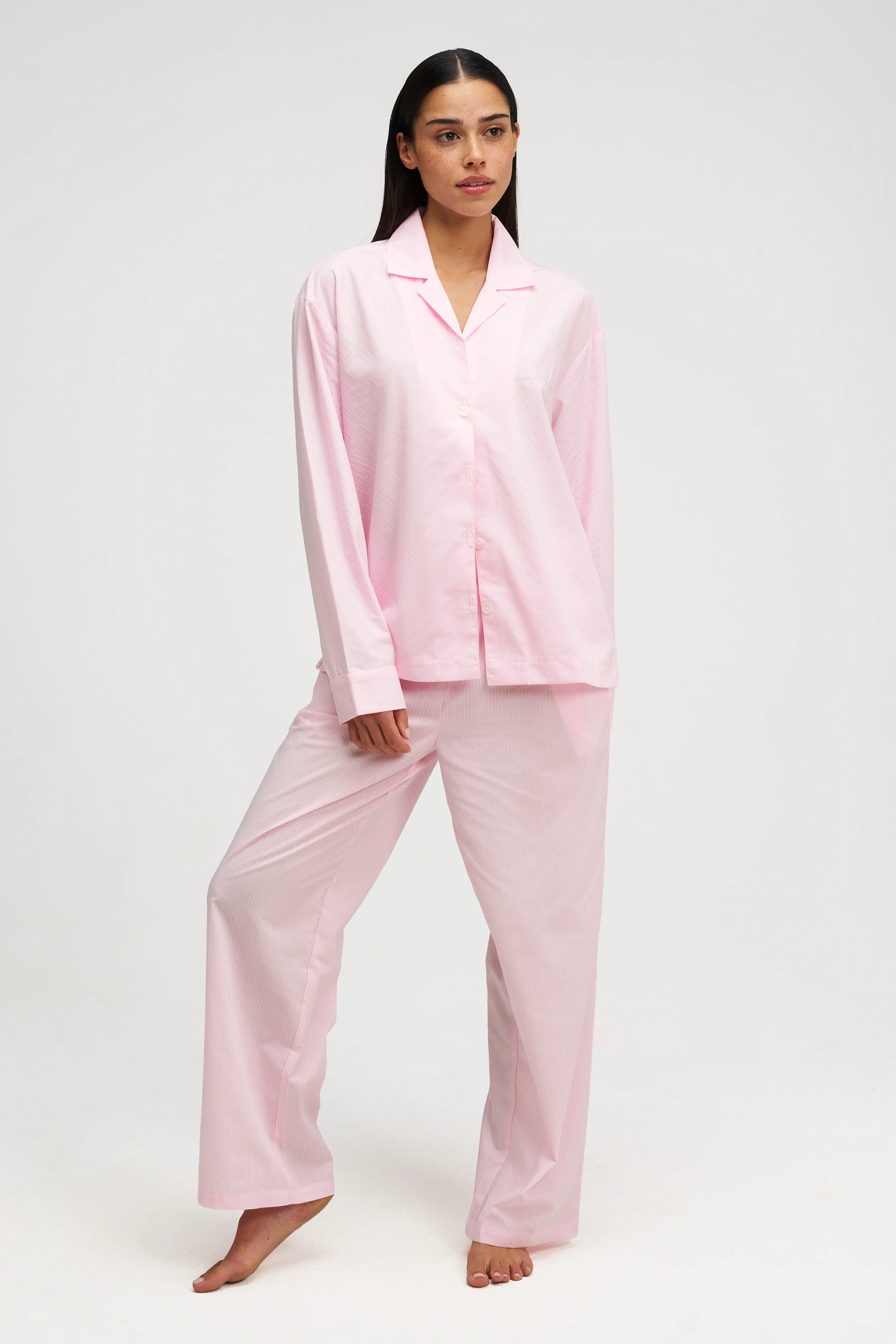 Long Premium Striped PJ Top